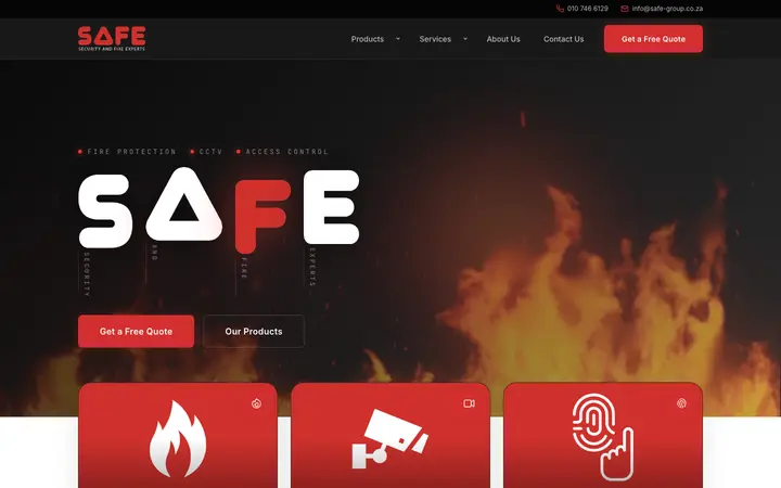 Screenshot of the Safe Group website
